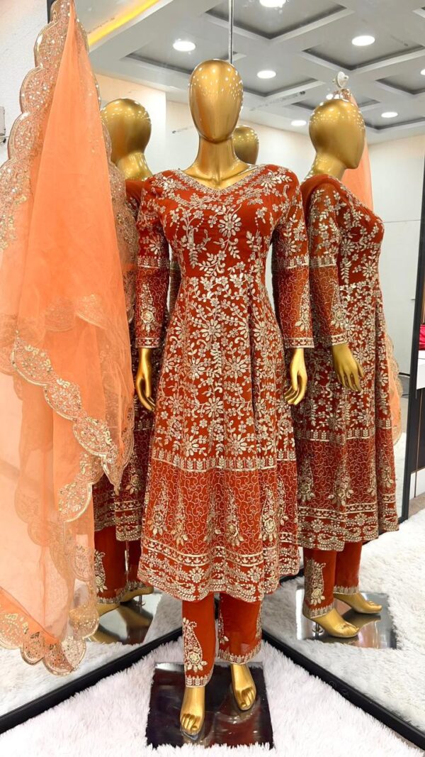 georgette suit, anarkali