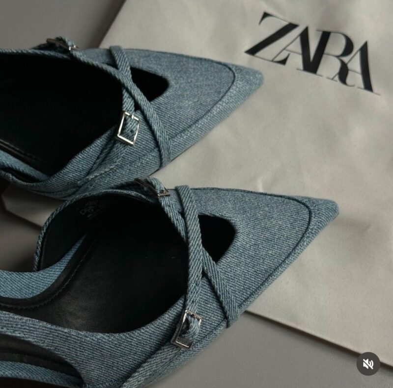 denim heels