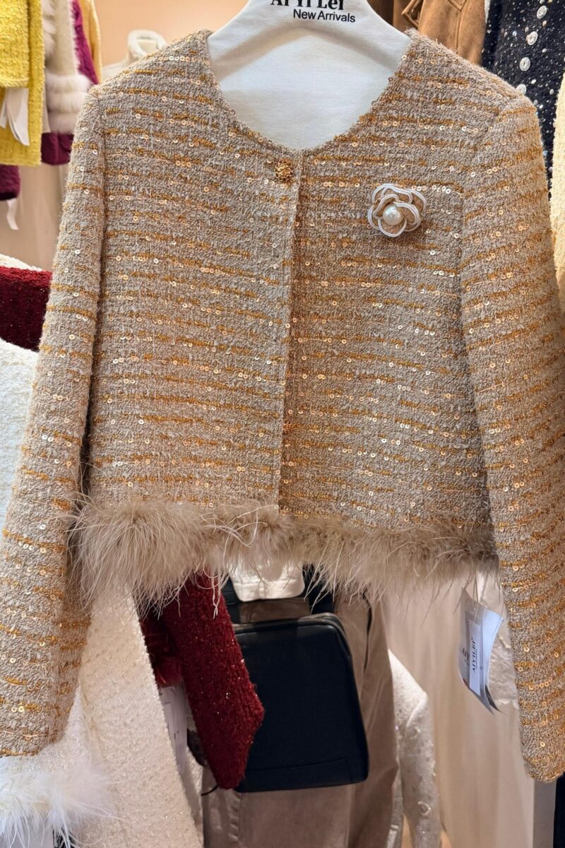 BEIGE TWEED JACKET