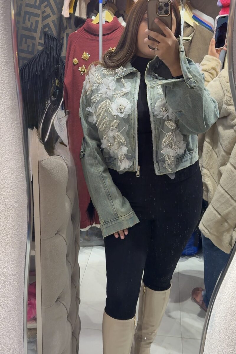 DENIM EMBELLISHED JACKET