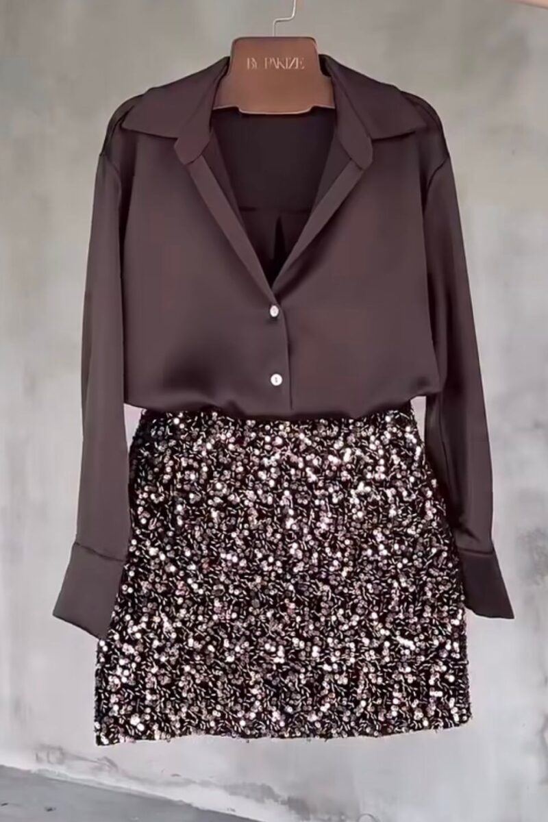 Bling sequence skirt and top ( short skirt )