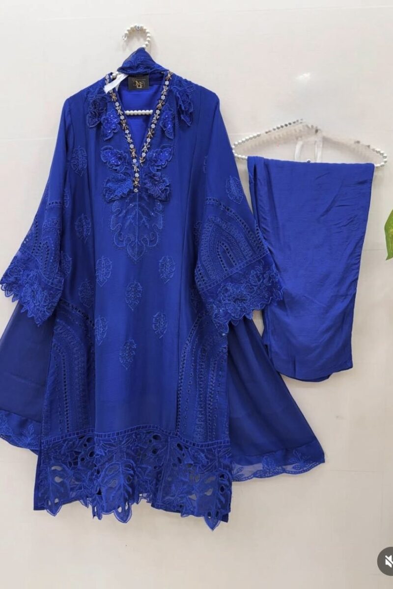 Embroidered Chiffon Kurta Set