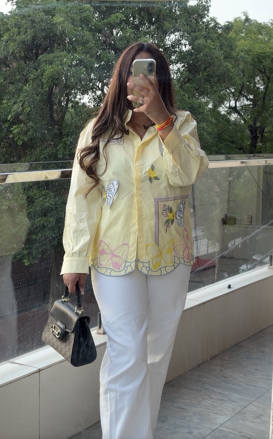 Butterfly bloom cotton shirt